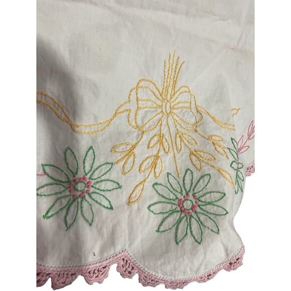 Vintage Table Cover Scarf Runner Embroidered 16” x 41” - Picture 8 of 12